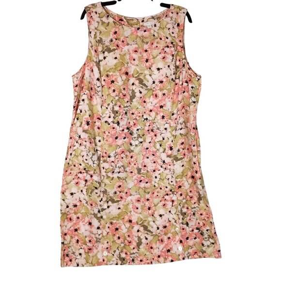 J.Jill Love Linen Floral Shift Dress Plus Size 2X Sleeveless - Picture 2 of 7